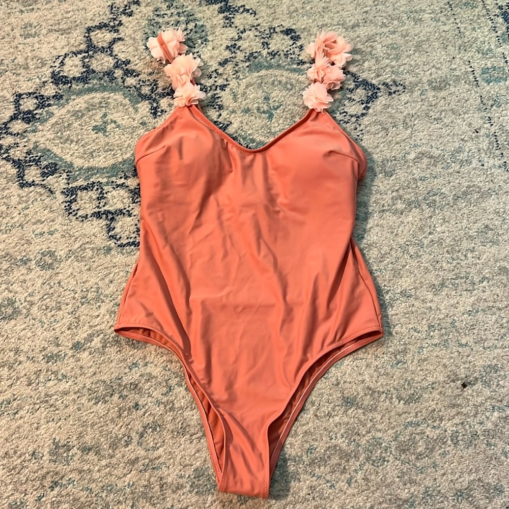 Women’s Bathing Suit with Floral Straps